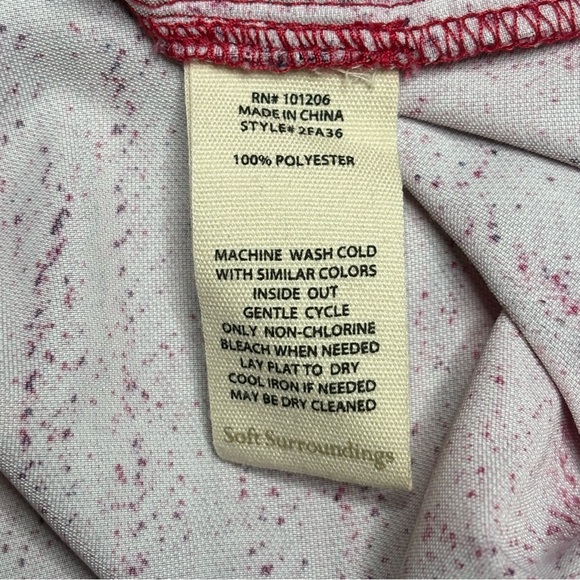 Soft Surroundings Velour Plaid Button Down Tunic Top Size L Long Sleeve - Picture 9 of 10